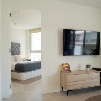 Ecd 1bed Eurocity short term lounge - bedroom